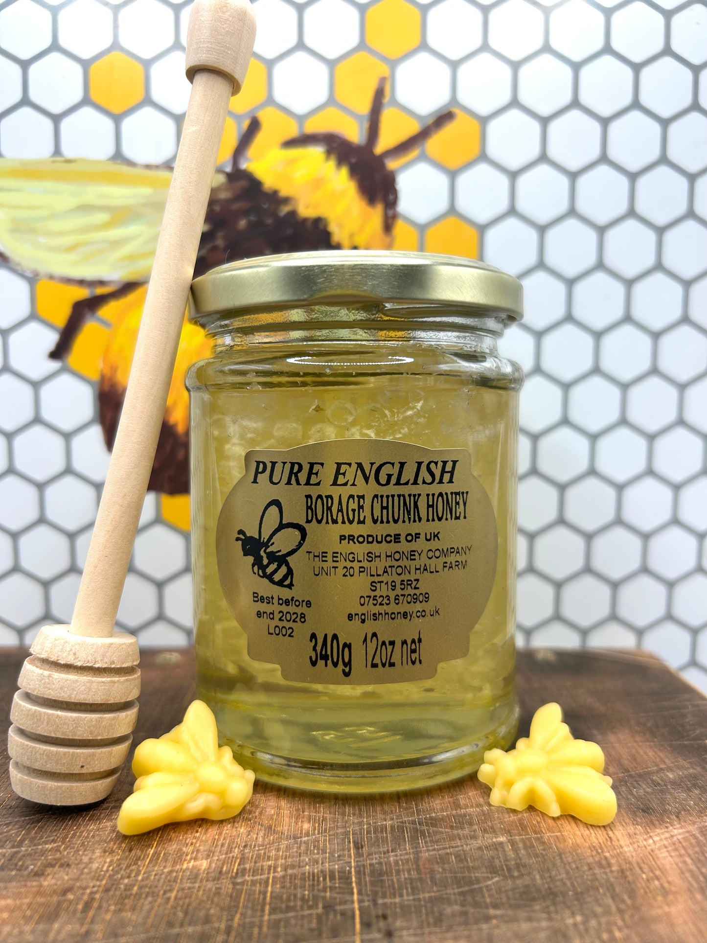 Borage Chunk Honey (340g)