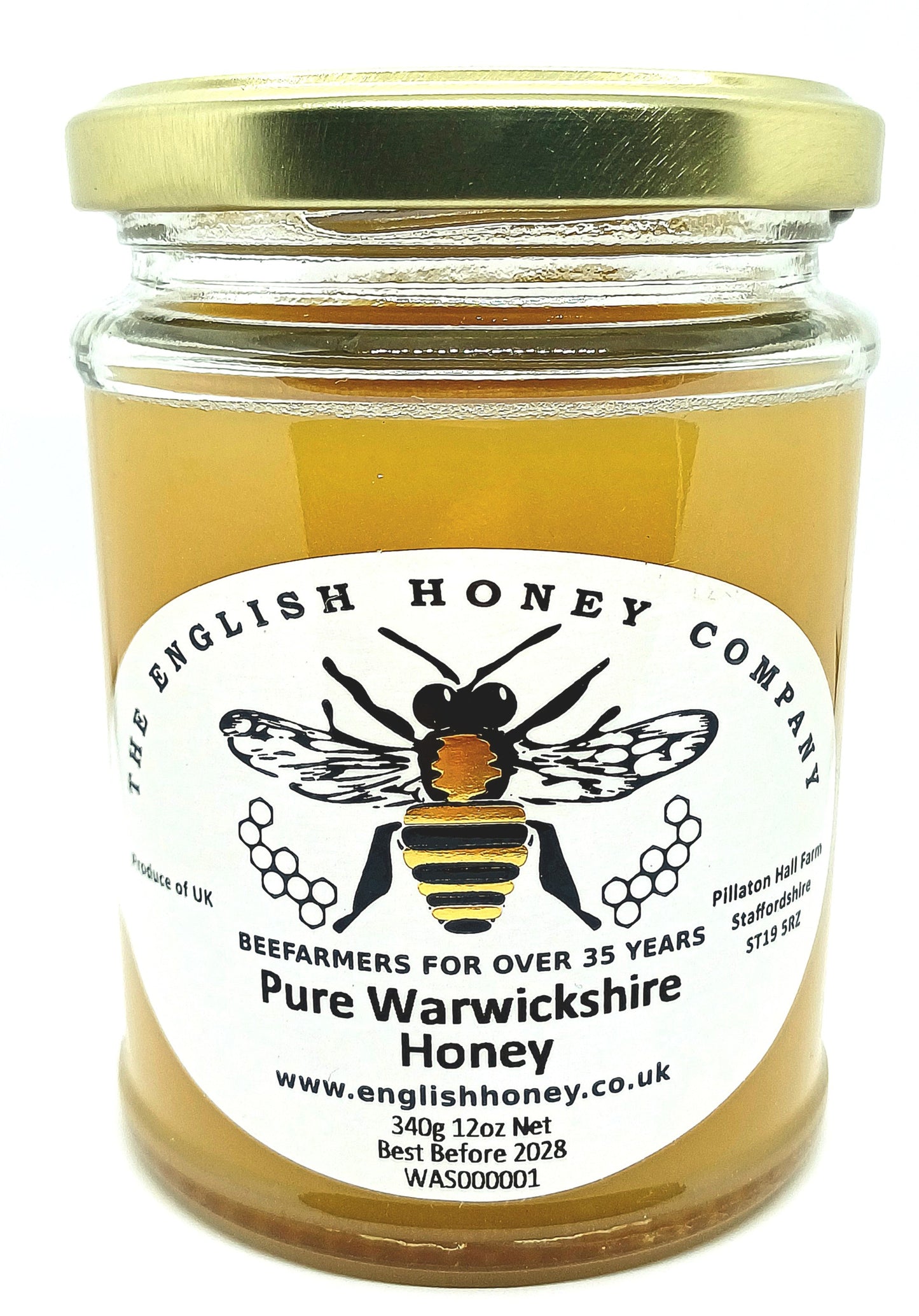 Pure Warwickshire Set Honey: (340g)