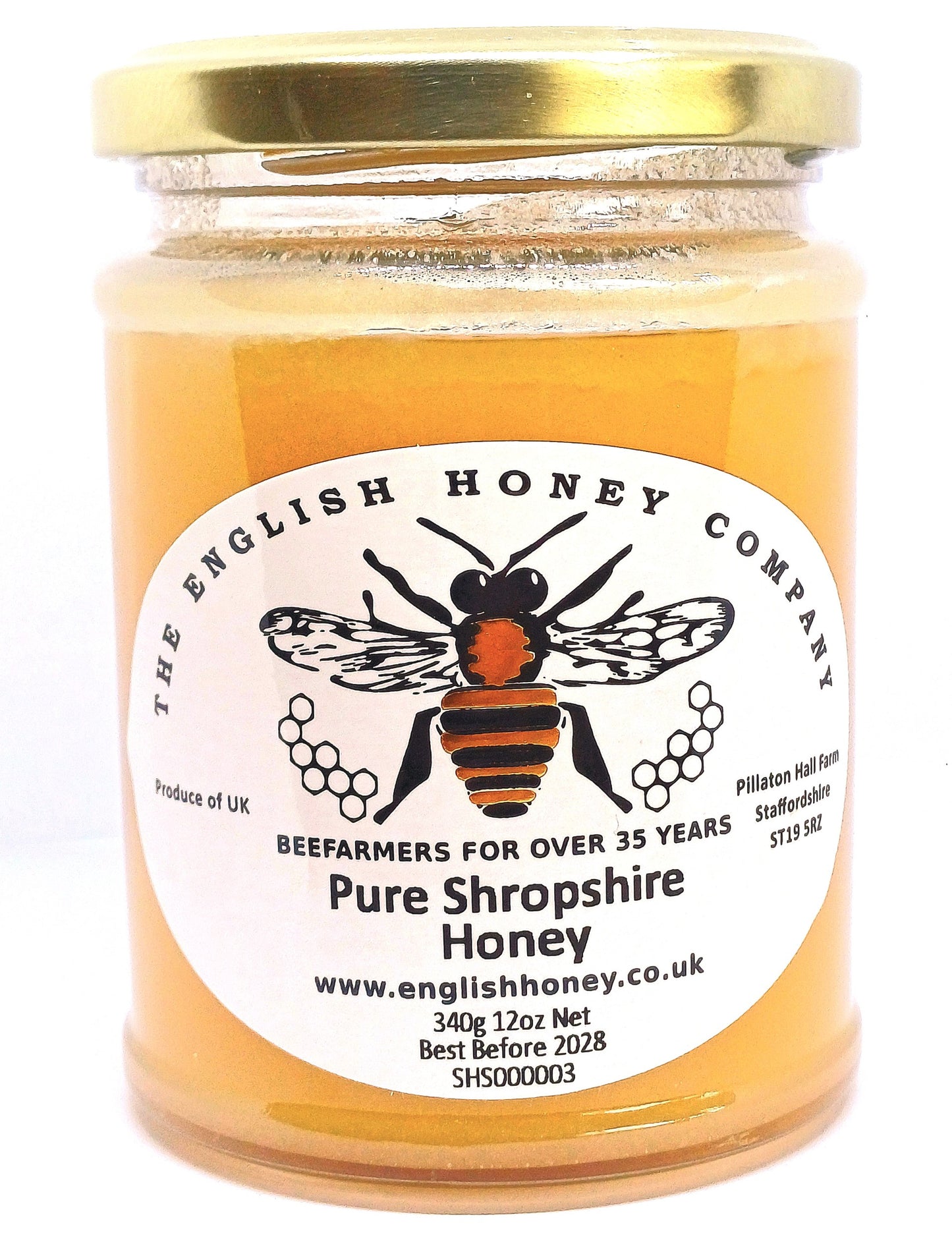 Pure Shropshire Set Honey (340g)
