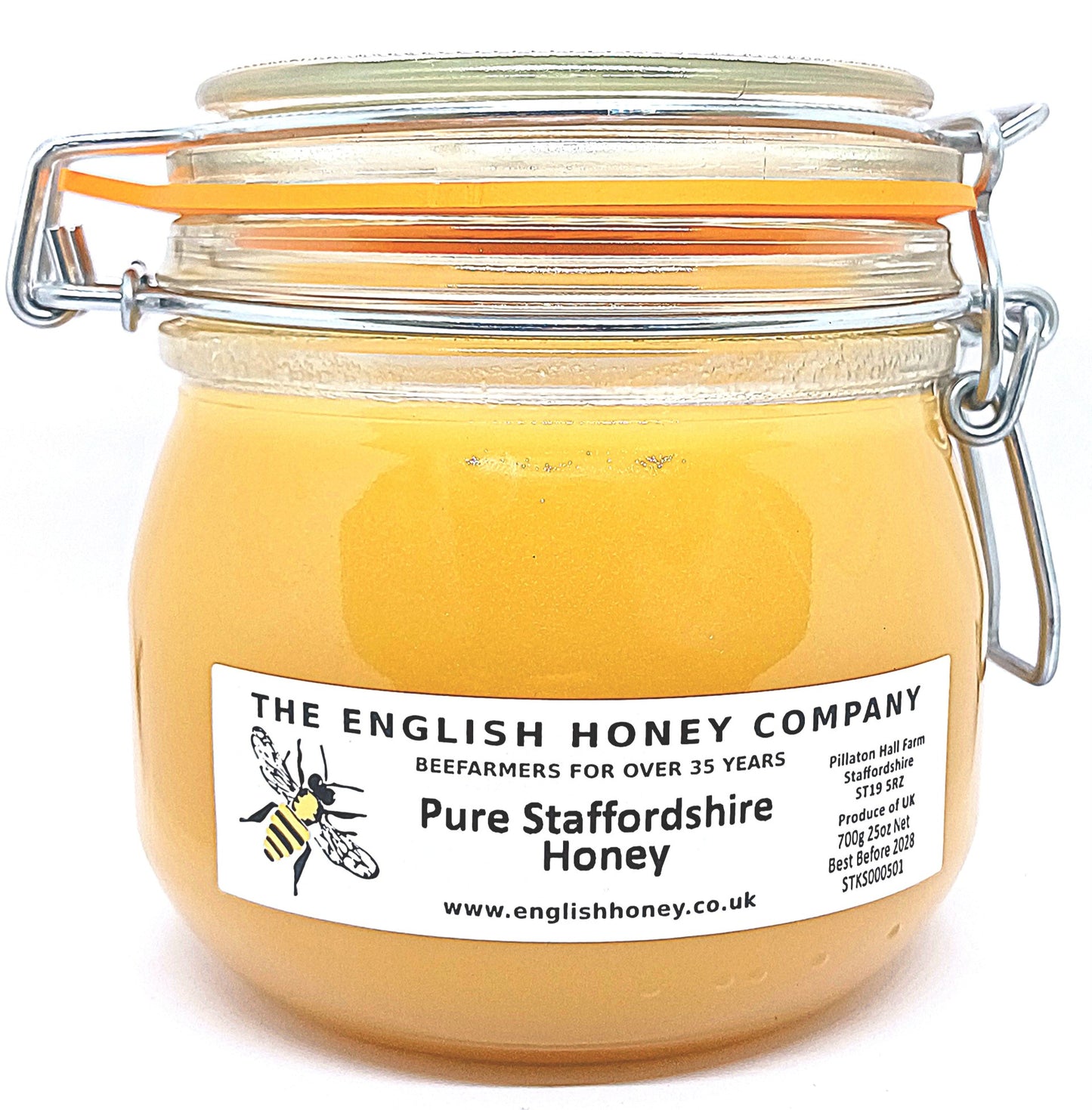 Pure Staffordshire Set Honey (700g) Kilner Jar