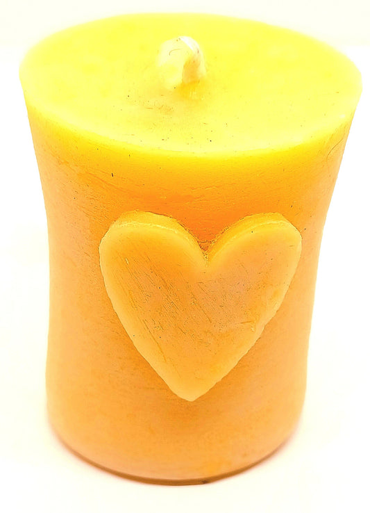 Beeswax Heart Candle