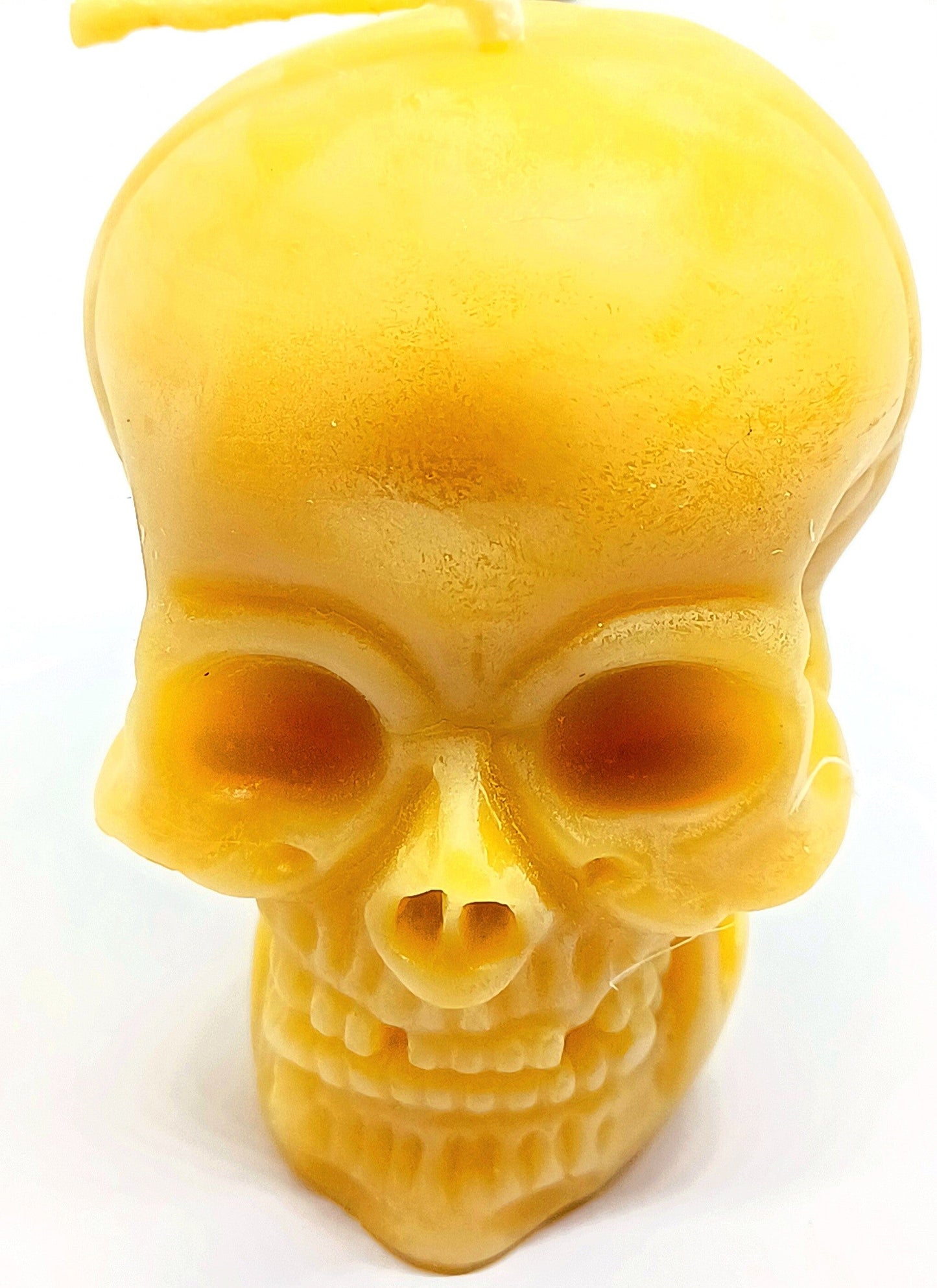 Beeswax Skull Candle